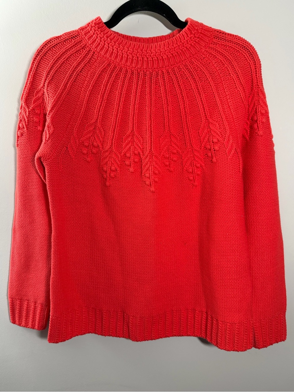 NWT Talbots Red Cable Crewneck Sweater